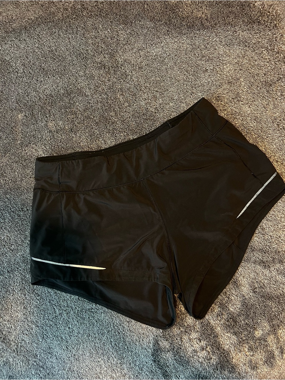 lululemon athletica Black Women's Athletic Shorts with Reflective Trim